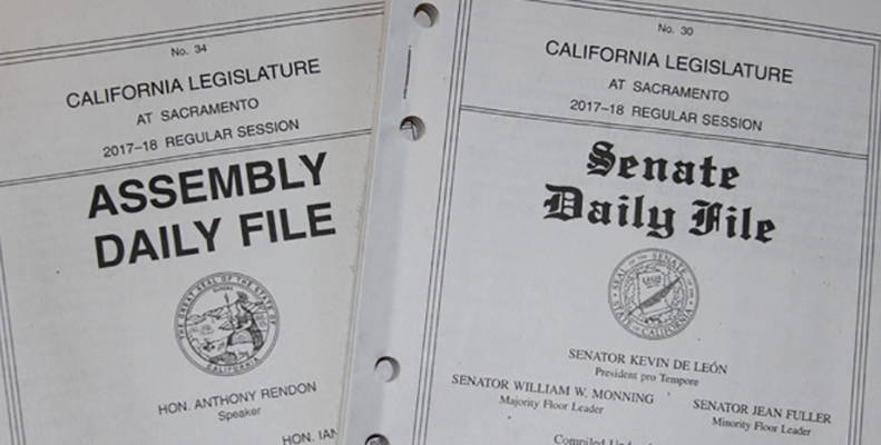 Assembly and Senate Daily File Books