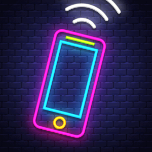 icon neon phone